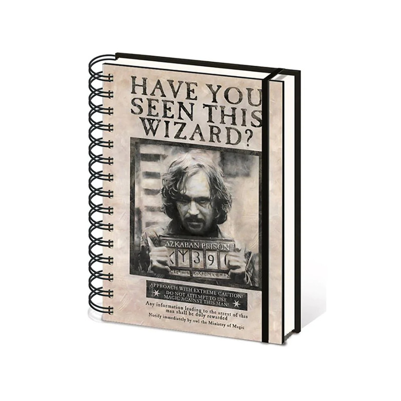 Harry Potter - Wanted Sirius Black A5 Wiro Notebook - دفتر